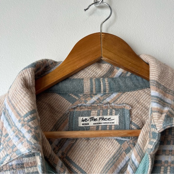 Free People We The Free Arizona Sky Jacquard Plaid Shirt - Picture 8 of 12